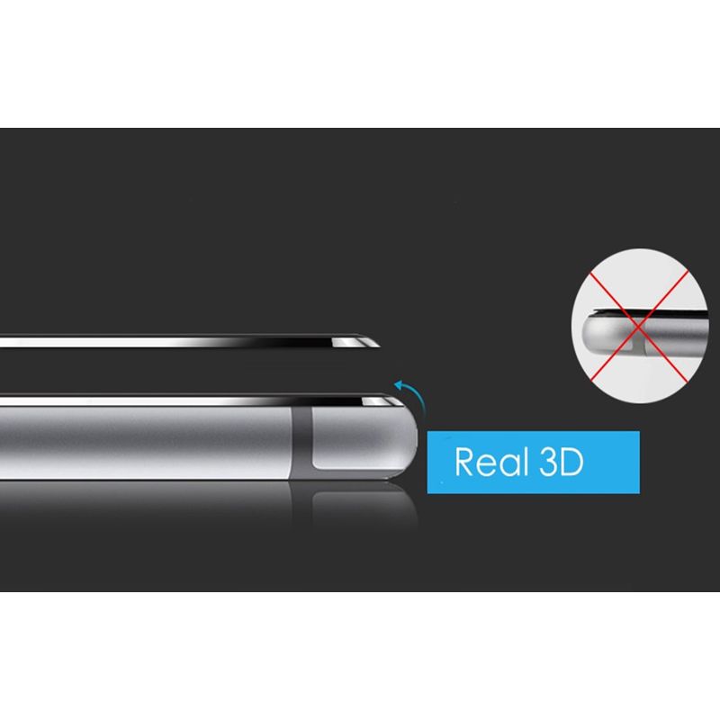 Laptop, Telefoane si Tablete - Telefoane mobile si accesorii - Accesorii Telefoane - Folii protectie telefoane - Folie de sticla, 3D securizata cu rama metalica,  Apple iPhone 6 Plus, full cover, margini curbate - Infinity.ro
