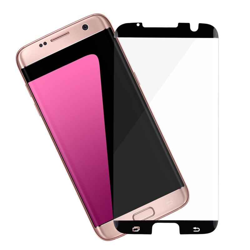 Laptop, Telefoane si Tablete - Telefoane mobile si accesorii - Accesorii Telefoane - Folii protectie telefoane - Set 2 folii de sticla, Samsung Galaxy S7 Edge 3D mini negru - Infinity.ro