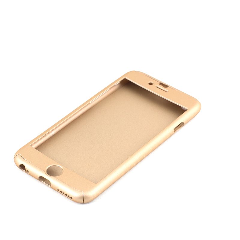Laptop, Telefoane si Tablete - Telefoane mobile si accesorii - Accesorii Telefoane - Huse telefoane - Husa 360 Full Protective Plastic, iPhone 6 /6S, Auriu - Infinity.ro