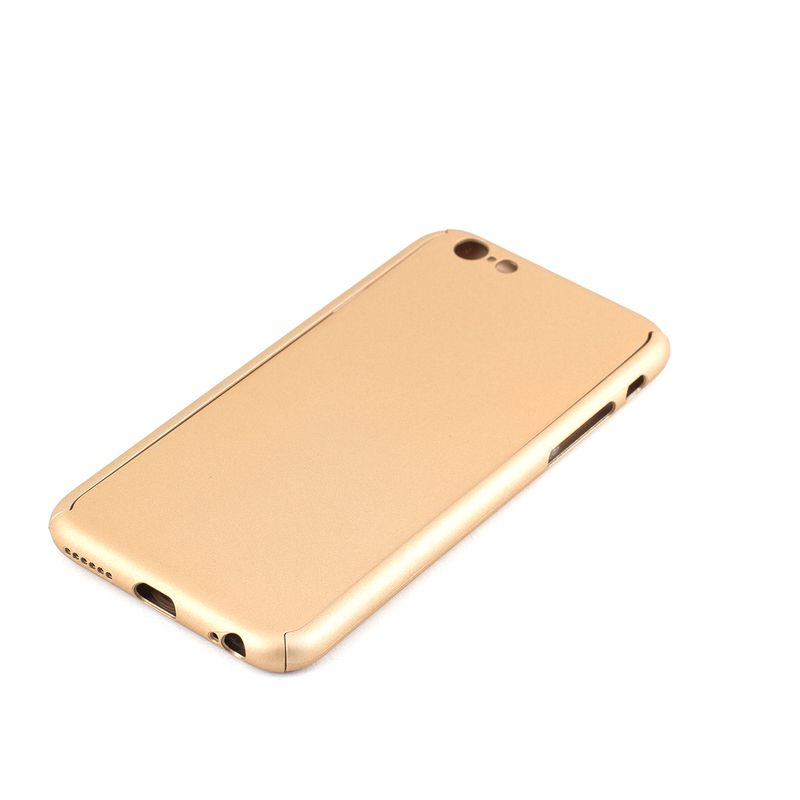 Laptop, Telefoane si Tablete - Telefoane mobile si accesorii - Accesorii Telefoane - Huse telefoane - Husa 360 Full Protective Plastic, iPhone 6 /6S, Auriu - Infinity.ro