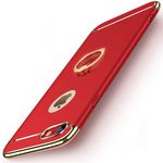 Laptop, Telefoane si Tablete - Telefoane mobile si accesorii - Accesorii Telefoane - Huse telefoane - Husa telefon Apple Iphone 8 ofera protectie 3in1 Ultrasubtire Lux Red Matte G Ring - Infinity.ro