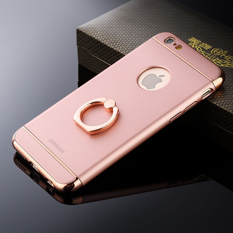 Laptop, Telefoane si Tablete - Telefoane mobile si accesorii - Accesorii Telefoane - Huse telefoane - Husa Apple iPhone 6/6S, MyStyle Elegance Luxury 3in1 Ring Rose-Gold - Infinity.ro