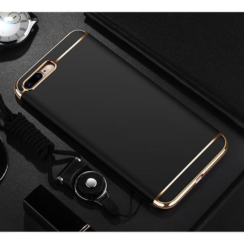 Laptop, Telefoane si Tablete - Telefoane mobile si accesorii - Accesorii Telefoane - Huse telefoane - Husa telefon Apple Iphone 8 Plus ofera protectie Subtire 3in1 Lux Black Matte Full - Infinity.ro
