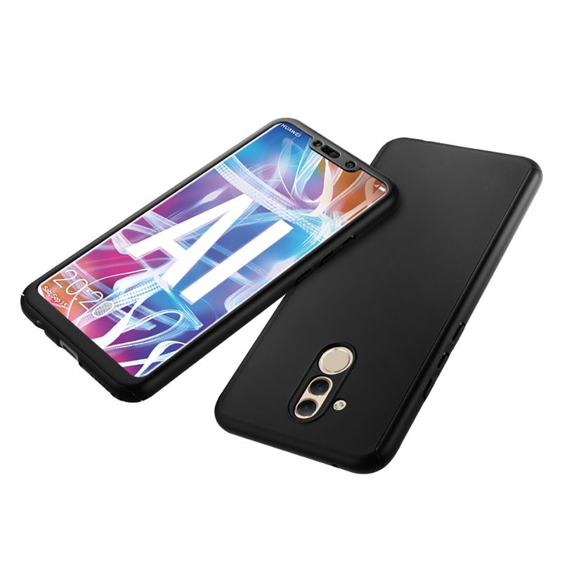 Laptop, Telefoane si Tablete - Telefoane mobile si accesorii - Accesorii Telefoane - Huse telefoane - Husa Premium 360 de grade compatibil cu Huawei Mate 20 Lite, Folie de sticla inclusa, Rezistenta la socuri, Negru - Infinity.ro