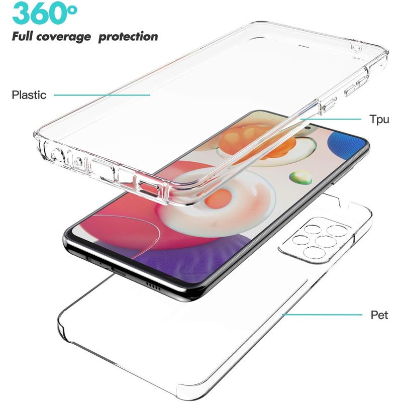 Laptop, Telefoane si Tablete - Telefoane mobile si accesorii - Accesorii Telefoane - Huse telefoane - Husa fata spate, TPU/Policarbonat, Compatibil Samsung Galaxy A52S 5G/A52 4G/5G, Transparent - Infinity.ro