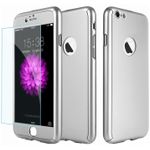 Laptop, Telefoane si Tablete - Telefoane mobile si accesorii - Accesorii Telefoane - Huse telefoane - Husa Full Cover (fata + spate + geam sticla) pentru Apple iPhone 6 Plus / 6S Plus, Silver - Infinity.ro