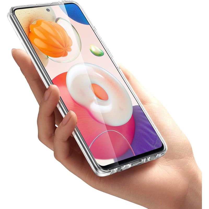 Laptop, Telefoane si Tablete - Telefoane mobile si accesorii - Accesorii Telefoane - Huse telefoane - Husa fata spate, TPU/Policarbonat, Compatibil Samsung Galaxy A52S 5G/A52 4G/5G, Transparent - Infinity.ro