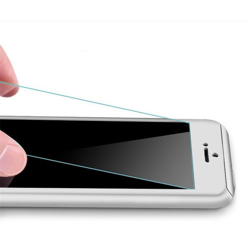 Laptop, Telefoane si Tablete - Telefoane mobile si accesorii - Accesorii Telefoane - Huse telefoane - Husa Full Cover (fata + spate + geam sticla) pentru Apple iPhone 6 Plus / 6S Plus, Silver - Infinity.ro