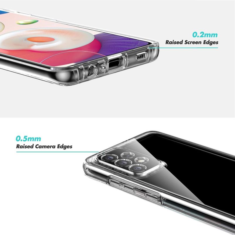 Laptop, Telefoane si Tablete - Telefoane mobile si accesorii - Accesorii Telefoane - Huse telefoane - Husa fata spate, TPU/Policarbonat, Compatibil Samsung Galaxy A52S 5G/A52 4G/5G, Transparent - Infinity.ro