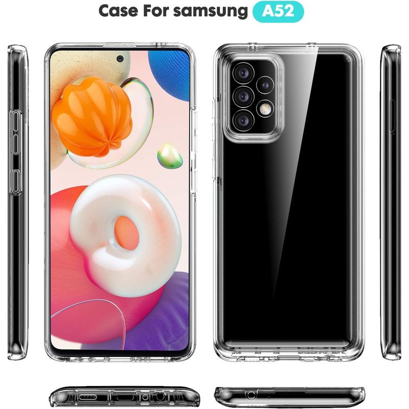 Laptop, Telefoane si Tablete - Telefoane mobile si accesorii - Accesorii Telefoane - Huse telefoane - Husa fata spate, TPU/Policarbonat, Compatibil Samsung Galaxy A52S 5G/A52 4G/5G, Transparent - Infinity.ro
