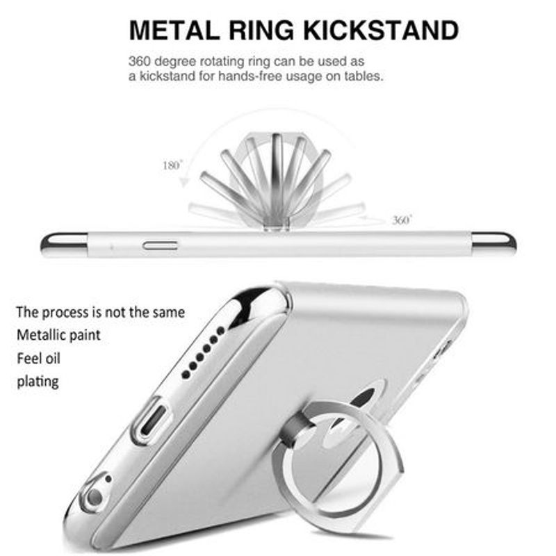 Laptop, Telefoane si Tablete - Telefoane mobile si accesorii - Accesorii Telefoane - Huse telefoane - Husa Apple iPhone 6/6S, MyStyle 3in1 Ring Silver - Infinity.ro