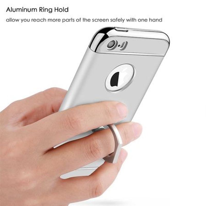Laptop, Telefoane si Tablete - Telefoane mobile si accesorii - Accesorii Telefoane - Huse telefoane - Husa Apple iPhone 6/6S, MyStyle 3in1 Ring Silver - Infinity.ro
