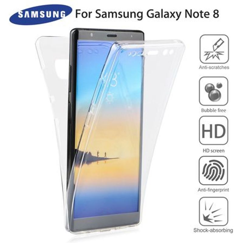 Laptop, Telefoane si Tablete - Telefoane mobile si accesorii - Accesorii Telefoane - Huse telefoane - Husa Samsung Galaxy Note 8, MyStyle FullBody ultra slim TPU , fata - spate transparenta - Infinity.ro