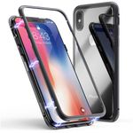 Laptop, Telefoane si Tablete - Telefoane mobile si accesorii - Accesorii Telefoane - Huse telefoane - Husa Magnetic Case 360°, compatibila cu Apple pentru Iphone XS, BGold, Clear&Black - Infinity.ro