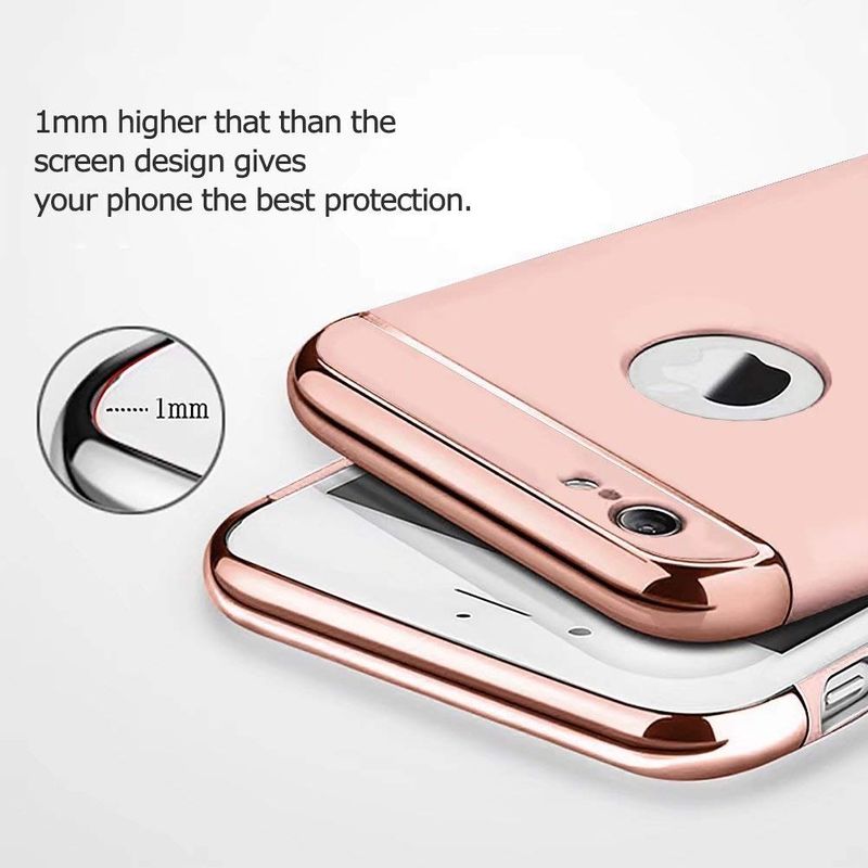 Laptop, Telefoane si Tablete - Telefoane mobile si accesorii - Accesorii Telefoane - Huse telefoane - Pachet husa Apple iPhone 6 Plus/6S Plus,MyStyle Elegance Luxury 3in1 Ring Rose-Gold, folie de sticla gratis - Infinity.ro
