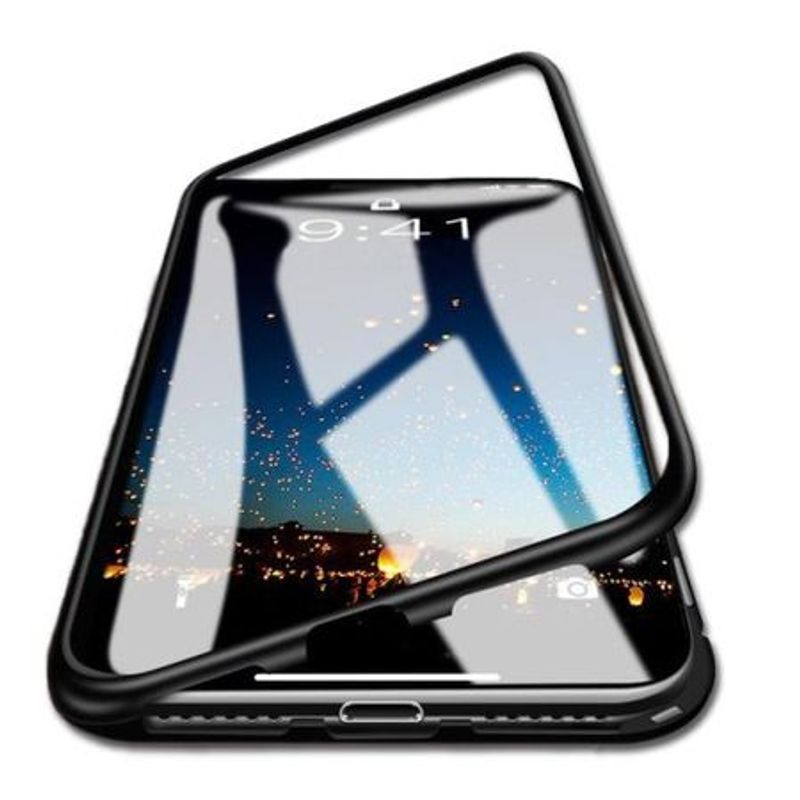 Laptop, Telefoane si Tablete - Telefoane mobile si accesorii - Accesorii Telefoane - Huse telefoane - Husa Magnetic Case 360°, compatibila cu Apple pentru Iphone XS, BGold, Clear&Black - Infinity.ro