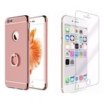 Laptop, Telefoane si Tablete - Telefoane mobile si accesorii - Accesorii Telefoane - Huse telefoane - Pachet husa Apple iPhone 7, MyStyle Elegance Luxury 3in1 Ring Rose-Gold, folie de sticla gratis - Infinity.ro