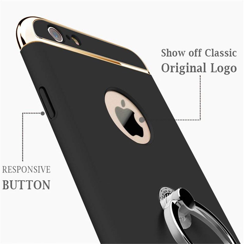 Laptop, Telefoane si Tablete - Telefoane mobile si accesorii - Accesorii Telefoane - Huse telefoane - Husa Apple iPhone 6/6S, MyStyle Elegance Luxury 3in1 Ring Black - Infinity.ro