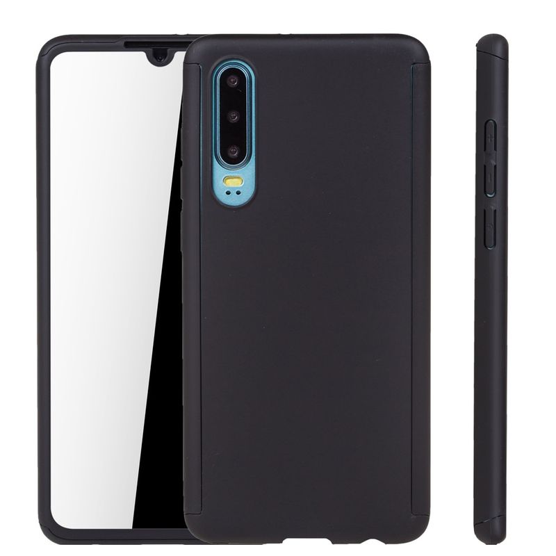 Laptop, Telefoane si Tablete - Telefoane mobile si accesorii - Accesorii Telefoane - Huse telefoane - Husa Full Cover 360° (fata + spate + folie sticla) pentru Huawei P30, Negru - Infinity.ro