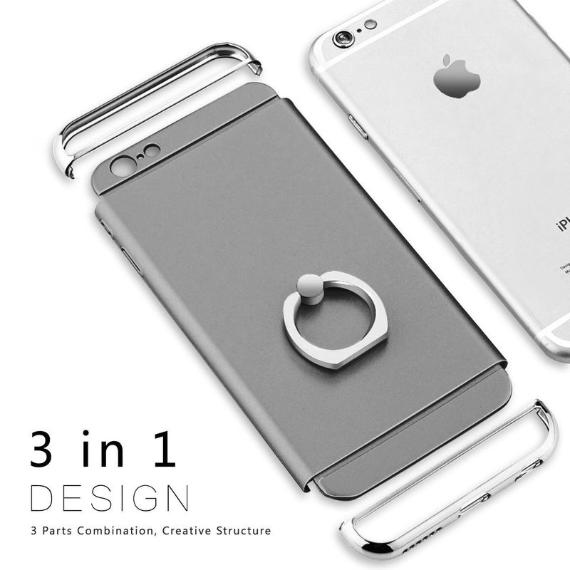 Laptop, Telefoane si Tablete - Telefoane mobile si accesorii - Accesorii Telefoane - Huse telefoane - Husa telefon Iphone 6/6S offera protectie 3in1 Ultrasubtire - Grey S Ring - Infinity.ro