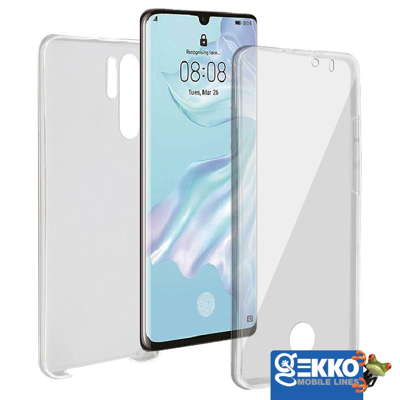 Laptop, Telefoane si Tablete - Telefoane mobile si accesorii - Accesorii Telefoane - Huse telefoane - Husa pentru Huawei P30 Pro - Full Body, Gekko 360° (Fata+Spate) - silicon+plastic, TRANSPARENTA - Infinity.ro