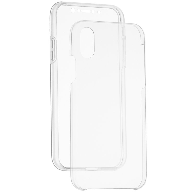 Laptop, Telefoane si Tablete - Telefoane mobile si accesorii - Accesorii Telefoane - Huse telefoane - Husa VIGAFON iPhone X/ XS, Protectie Fata Spate 360 - Silicon Transparent - Infinity.ro