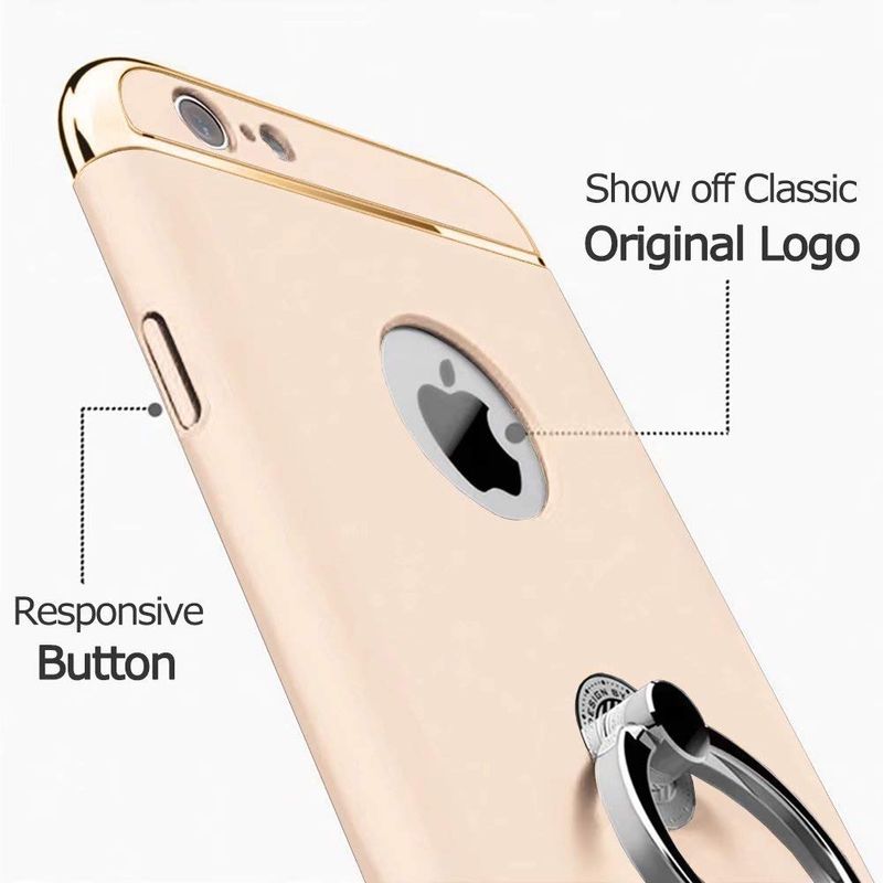 Laptop, Telefoane si Tablete - Telefoane mobile si accesorii - Accesorii Telefoane - Huse telefoane - Pachet husa Apple iPhone 7 Plus,MyStyle Elegance Luxury 3in1 Ring Gold, folie de sticla gratis - Infinity.ro