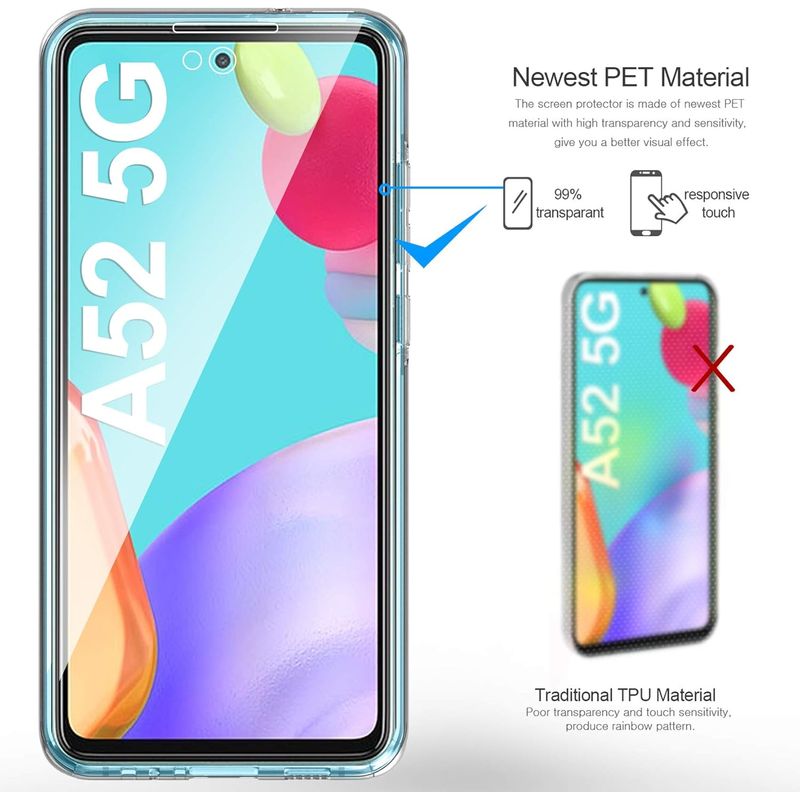 Laptop, Telefoane si Tablete - Telefoane mobile si accesorii - Accesorii Telefoane - Huse telefoane - Husa protectie fata spate pentru Samsung Galaxy A52 4G/5G, TPU/Policarbonat, Transparent - Infinity.ro