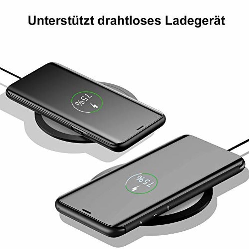 Laptop, Telefoane si Tablete - Telefoane mobile si accesorii - Accesorii Telefoane - Huse telefoane - Husa Protectie Toc Flip Cover Clear View Mirror compatibila cu Samsung Galaxy S10 Negru - Infinity.ro