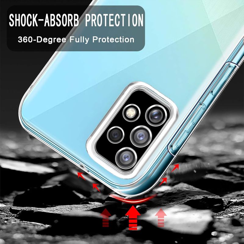 Laptop, Telefoane si Tablete - Telefoane mobile si accesorii - Accesorii Telefoane - Huse telefoane - Husa protectie fata spate pentru Samsung Galaxy A52 4G/5G, TPU/Policarbonat, Transparent - Infinity.ro