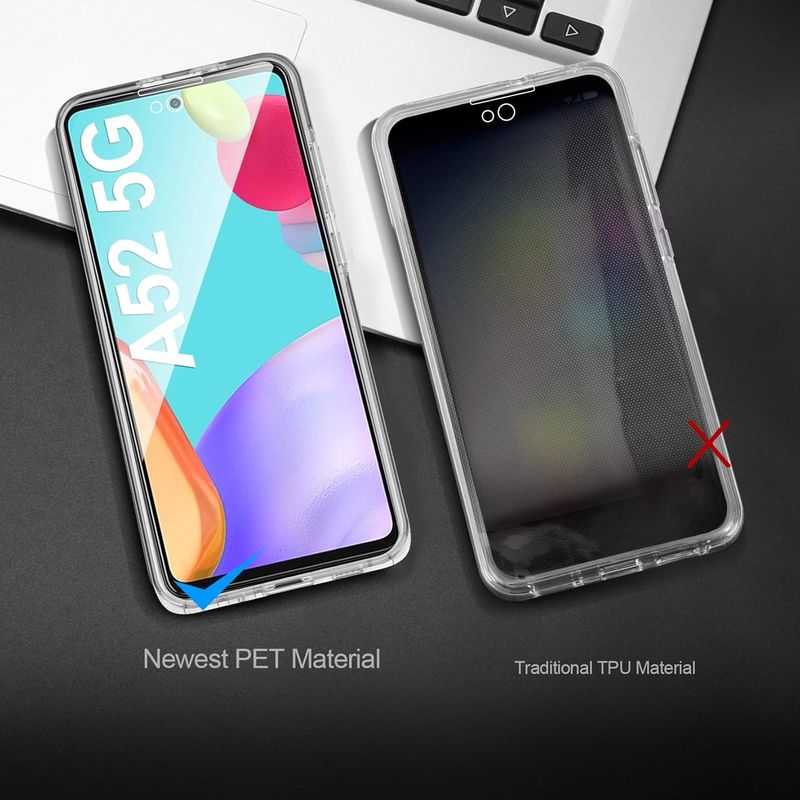 Laptop, Telefoane si Tablete - Telefoane mobile si accesorii - Accesorii Telefoane - Huse telefoane - Husa protectie fata spate pentru Samsung Galaxy A52 4G/5G, TPU/Policarbonat, Transparent - Infinity.ro
