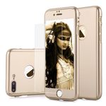 Laptop, Telefoane si Tablete - Telefoane mobile si accesorii - Accesorii Telefoane - Huse telefoane - Husa telefon Iphone 6/6S ofera protectie 360° Ultrasubtire + Folie Sticla Securizata - Gold - Infinity.ro