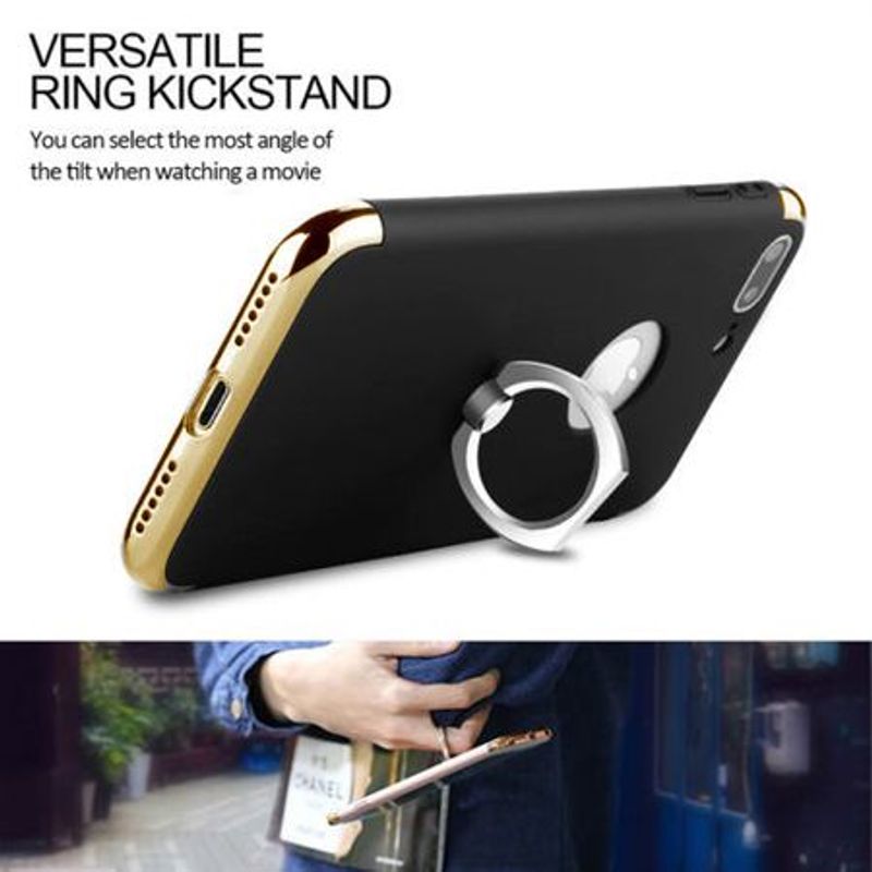 Laptop, Telefoane si Tablete - Telefoane mobile si accesorii - Accesorii Telefoane - Huse telefoane - Husa Apple iPhone SE2, MyStyle Elegance Luxury 3in1 Ring Negru - Infinity.ro