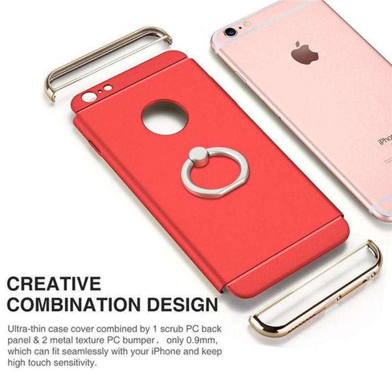 Laptop, Telefoane si Tablete - Telefoane mobile si accesorii - Accesorii Telefoane - Huse telefoane - Husa Apple iPhone 7 Plus, MyStyle Elegance Luxury 3in1 Ring Red - Infinity.ro