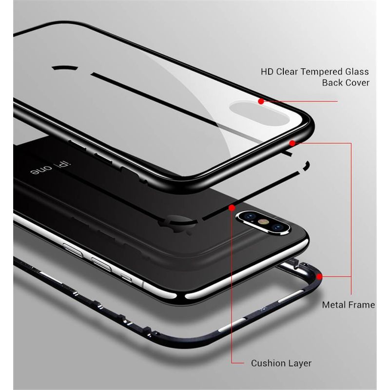 Laptop, Telefoane si Tablete - Telefoane mobile si accesorii - Accesorii Telefoane - Huse telefoane - Husa compatibila cu Apple pentru Iphone 8 Magnetica Silver, MyStyle Perfect Fit cu spate de sticla securizata premium - Infinity.ro