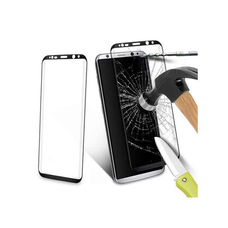 Laptop, Telefoane si Tablete - Telefoane mobile si accesorii - Accesorii Telefoane - Folii protectie telefoane - Folie sticla 3D, Full screen, Samsung Galaxy S8+, acopera tot ecranul, Negru - Infinity.ro