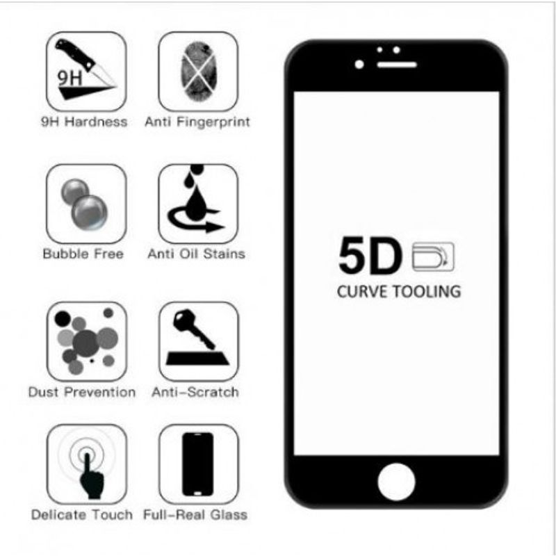 Laptop, Telefoane si Tablete - Telefoane mobile si accesorii - Accesorii Telefoane - Folii protectie telefoane - Folie sticla 3D IPhone 7/8 BLACK/Negru 5D/4D - Infinity.ro