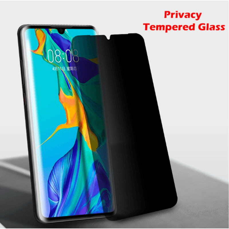 Laptop, Telefoane si Tablete - Telefoane mobile si accesorii - Accesorii Telefoane - Folii protectie telefoane - Folie de sticla privancy 5D pentru Huawei P30, Privacy Glass GloMax, folie securizata duritate 9H anti amprente - Infinity.ro