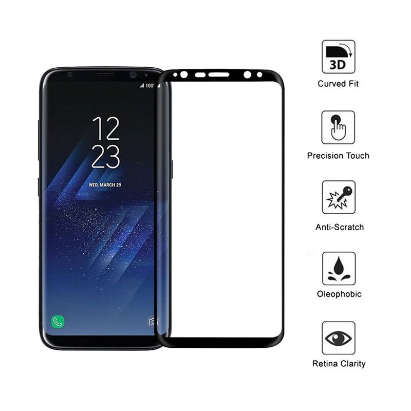 Laptop, Telefoane si Tablete - Telefoane mobile si accesorii - Accesorii Telefoane - Folii protectie telefoane - Folie Sticla Pro Glass 3D Samsung Galaxy S8 Full Cover - Infinity.ro