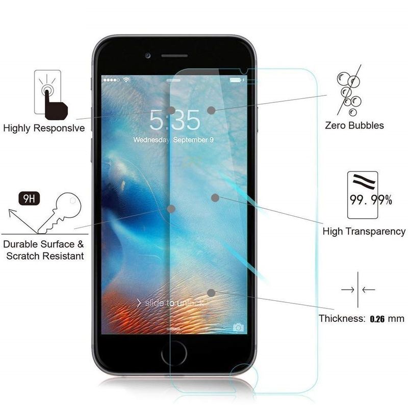 Laptop, Telefoane si Tablete - Telefoane mobile si accesorii - Accesorii Telefoane - Folii protectie telefoane - Folie sticla, Apple iPhone 7/8, Tempered Glass, Transparent - Infinity.ro
