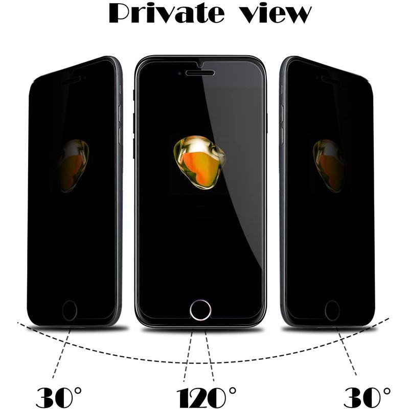 Laptop, Telefoane si Tablete - Telefoane mobile si accesorii - Accesorii Telefoane - Folii protectie telefoane - Folie de protectie din sticla securizata pentru iPhone 7/8 plus, Privacy Anty-Spy - Infinity.ro