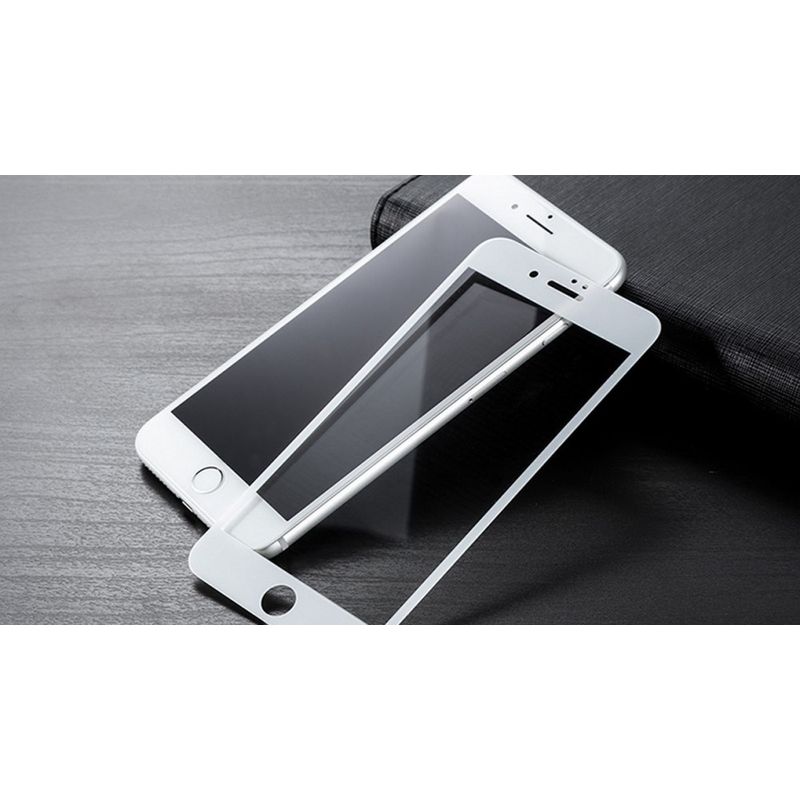 Laptop, Telefoane si Tablete - Telefoane mobile si accesorii - Accesorii Telefoane - Folii protectie telefoane - Folie sticla completa 3D, Apple iPhone 6/6S, acopera tot ecranul, alb - Infinity.ro