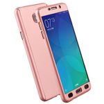 Laptop, Telefoane si Tablete - Telefoane mobile si accesorii - Accesorii Telefoane - Huse telefoane - Husa Full cover 360° (fata + spate + sticla) pentru Samsung Galaxy J3 (2017)/J330, rose gold - Infinity.ro
