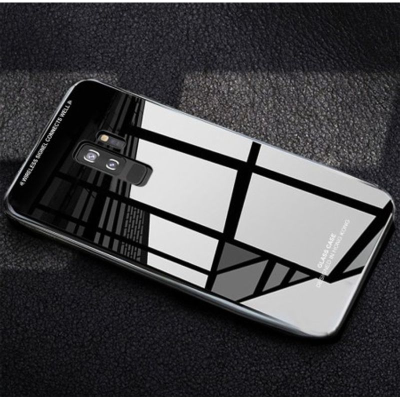 Laptop, Telefoane si Tablete - Telefoane mobile si accesorii - Accesorii Telefoane - Huse telefoane - Husa Samsung Galaxy S9, MyStyle Back Glass, husa cu sticla securizata pe spate de culoare neagra - Infinity.ro
