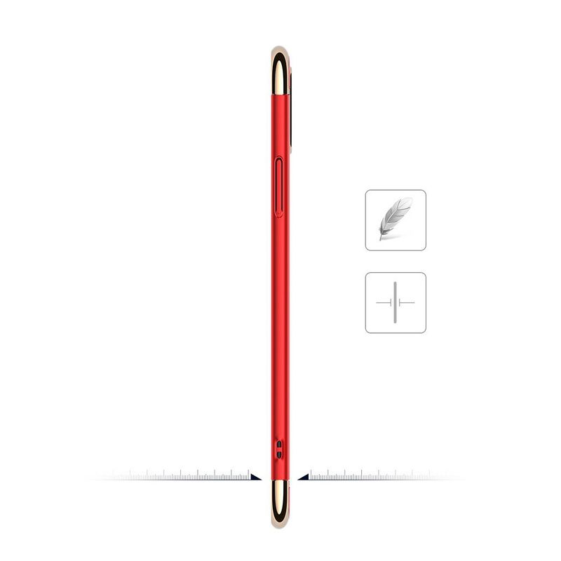 Laptop, Telefoane si Tablete - Telefoane mobile si accesorii - Accesorii Telefoane - Huse telefoane - Husa telefon Apple Iphone 8 Plus ofera protectie 3in1 Ultrasubtire Lux Red Matte G Ring - Infinity.ro