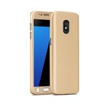Laptop, Telefoane si Tablete - Telefoane mobile si accesorii - Accesorii Telefoane - Huse telefoane - Husa Full Cover 360° (fata + spate + folie sticla) pentru Samsung Galaxy J5 (2017), Gold - Infinity.ro