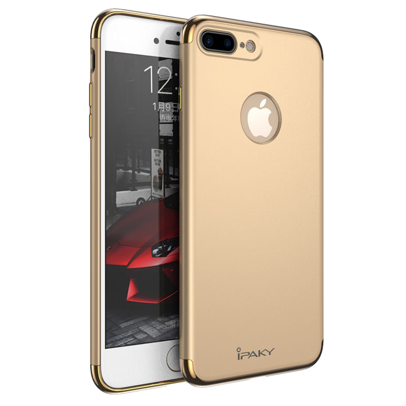 Laptop, Telefoane si Tablete - Telefoane mobile si accesorii - Accesorii Telefoane - Huse telefoane - Husa IPAKY Full Protection - Luxury Thin - iPhone 7 Plus (Gold) - Infinity.ro
