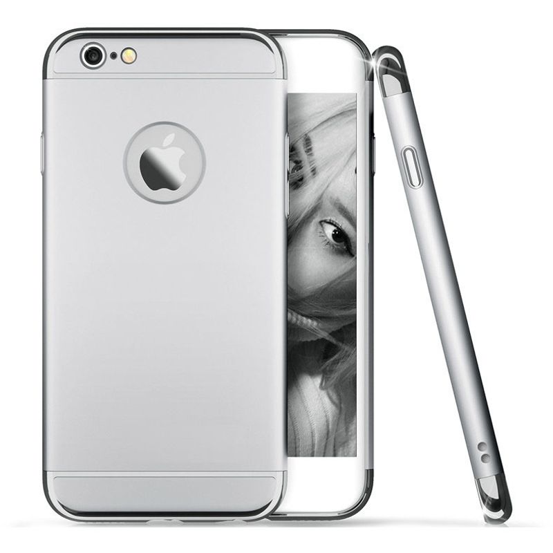 Laptop, Telefoane si Tablete - Telefoane mobile si accesorii - Accesorii Telefoane - Huse telefoane - Husa telefon Iphone 6 / 6S ofera protectie 3in1 Ultrasubtire - Silver Matte - Infinity.ro
