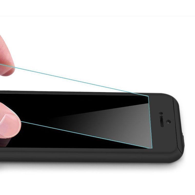 Laptop, Telefoane si Tablete - Telefoane mobile si accesorii - Accesorii Telefoane - Huse telefoane - Husa Full Cover 360° (fata + spate + geam sticla) pentru iPhone 6 Plus / 6S Plus, Negru - Infinity.ro