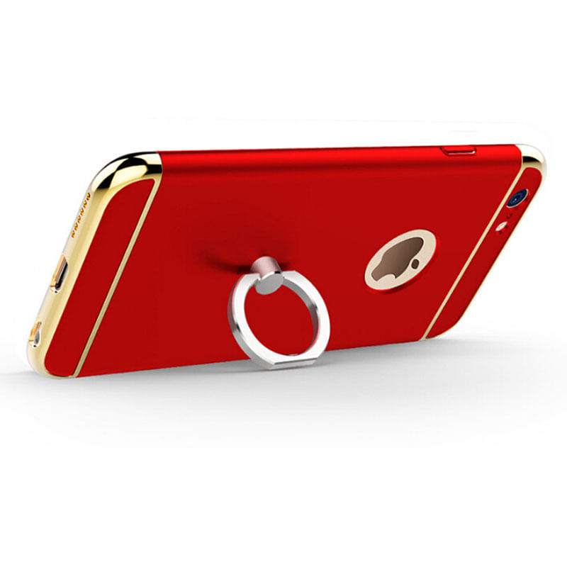 Laptop, Telefoane si Tablete - Telefoane mobile si accesorii - Accesorii Telefoane - Huse telefoane - Husa telefon Iphone 6 Plus / 6S Plus offera protectie 360° 3in1 Ultrasubtire - Red S Matte Ring + Folie - Infinity.ro